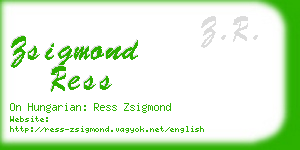 zsigmond ress business card